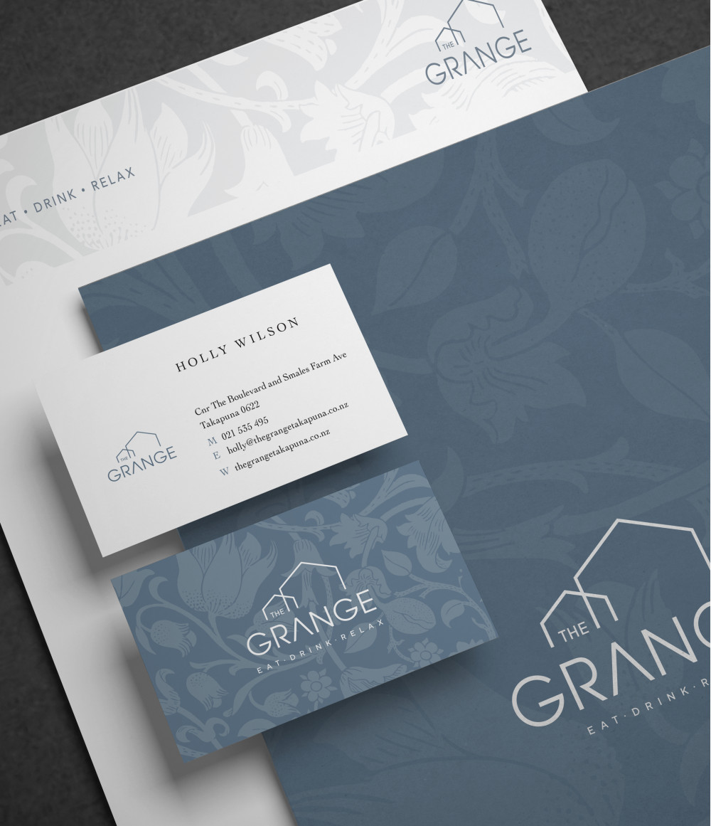 brand the grange business card letter